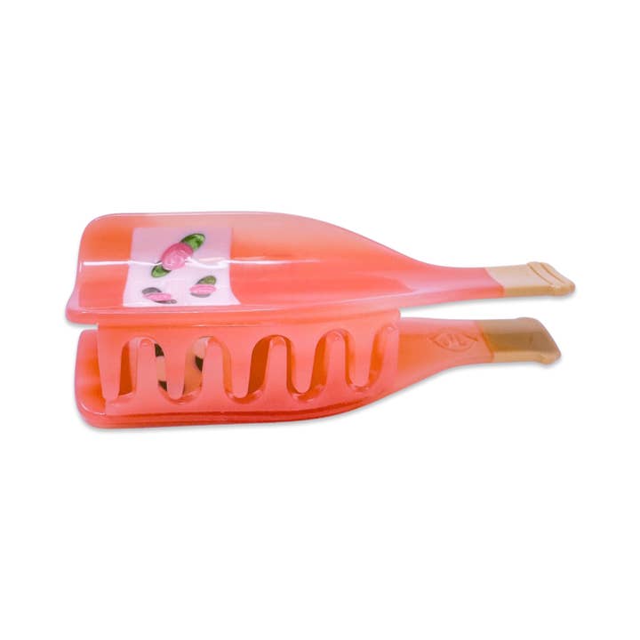 Jenny Lemons - Wholesale Hair Clip - Women's - Large Rose Wine Bottle Hair Claw Clip