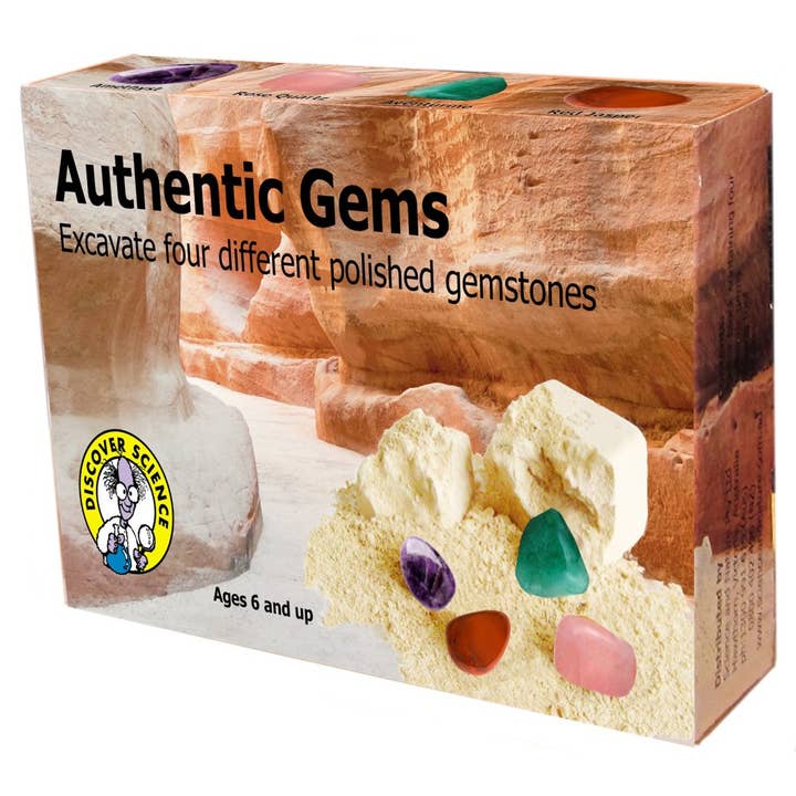 Authentic Gems Excavation kit (Pack of 6) for wholesale by Science and Nature
