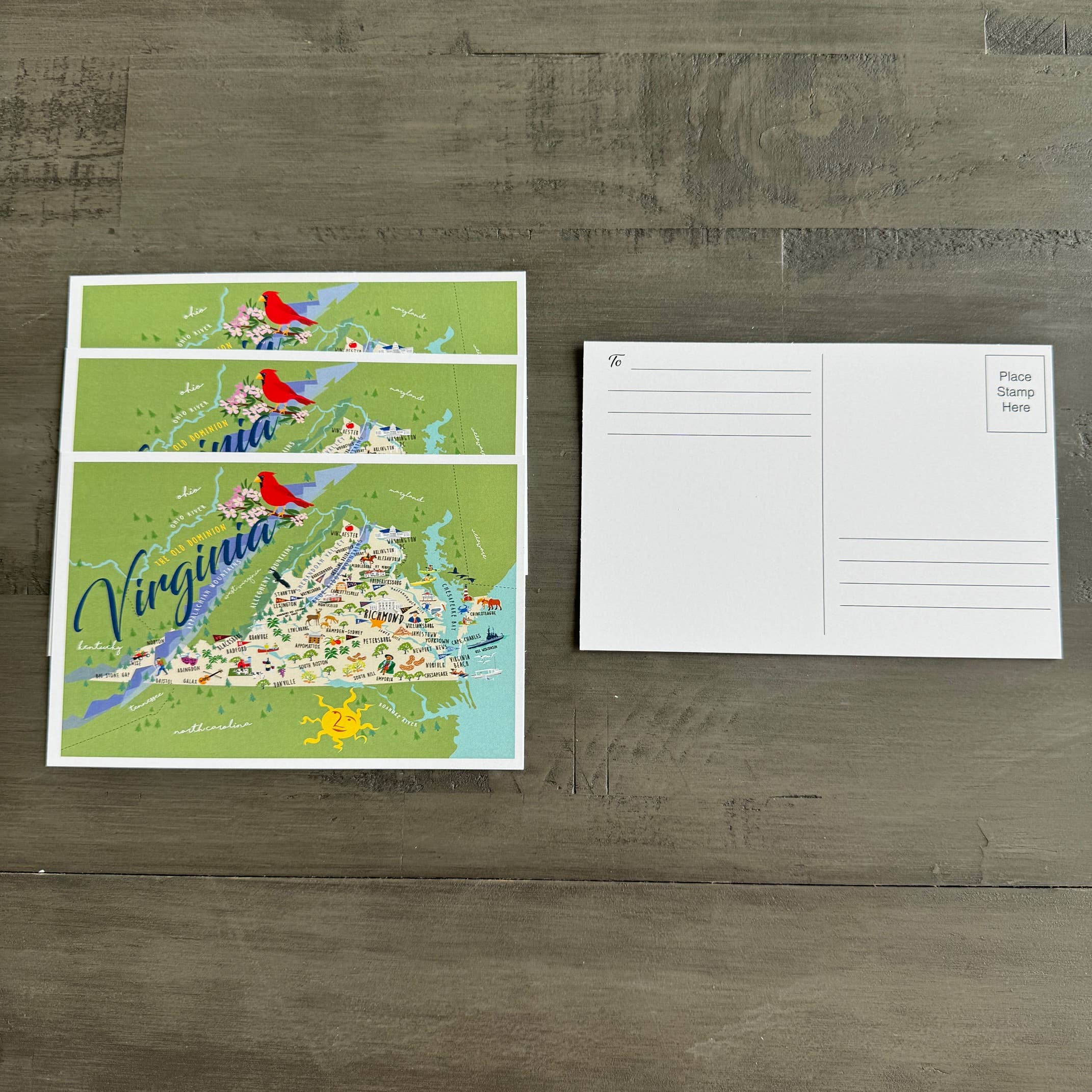 Galleyware - Wholesale Postcard - Virginia 4" x 6" Postcard1