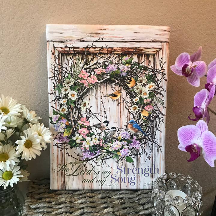 Spring Wreath Canvas Wall Art and other Purchase Wholesale oasis wreaths. Free Returns & Net 60 Terms on Faire trending on Faire.