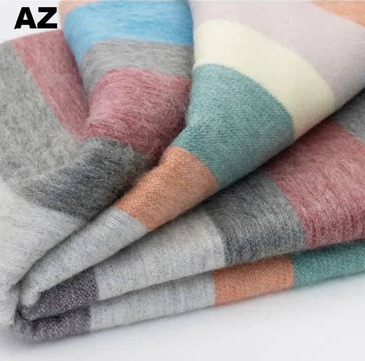 Choice Alpaca Products – wholesale Filtar – Alpacka Bed Filt - Randig86