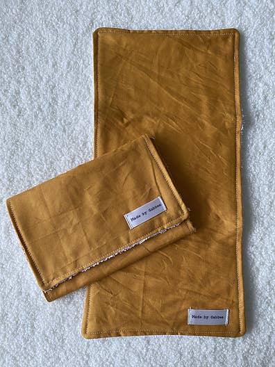 Mustard Burp Cloth for wholesale by Made by Gabbee