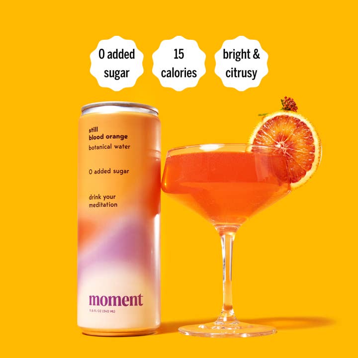 Moment - Wholesale Flavored/Infused Water (Non-Carbonated) - Blood Orange Ashwagandha 12-pack Botanical Water1
