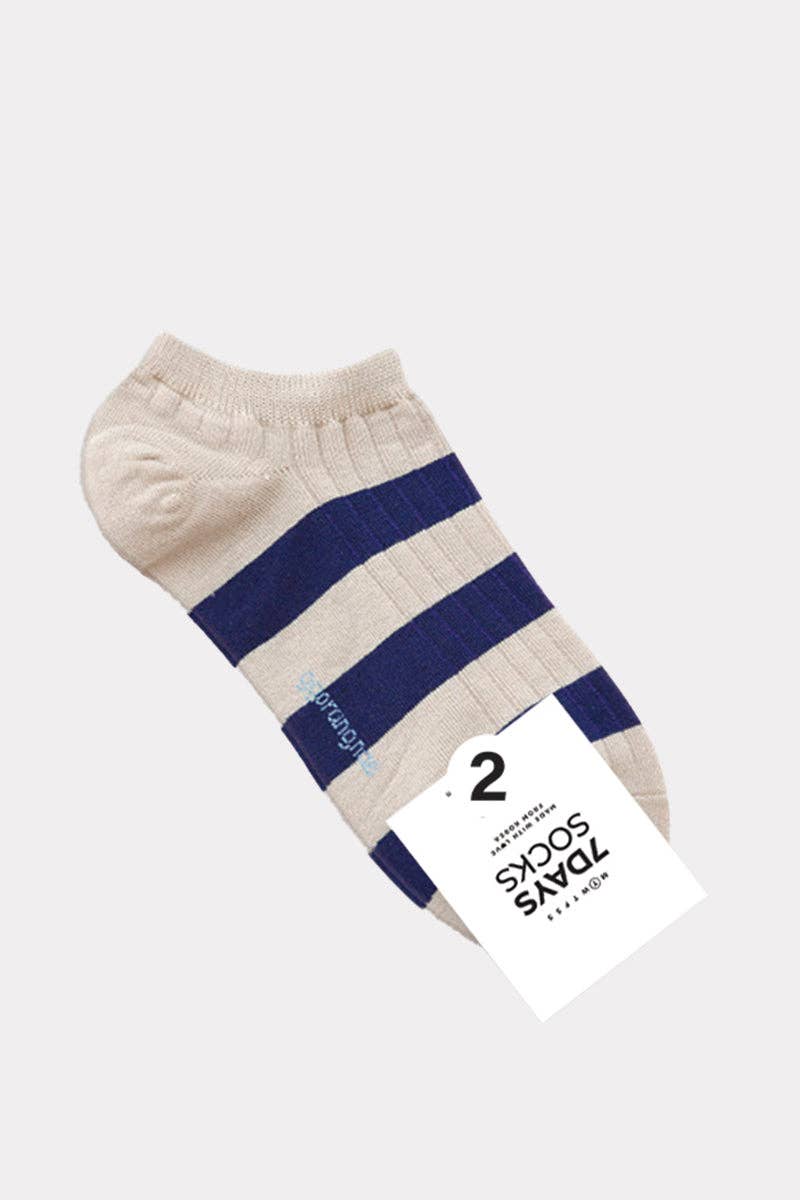 7DAYSSOCKS – wholesale Socks – Women's – Women's Ankle Stripe Pleat Socks1