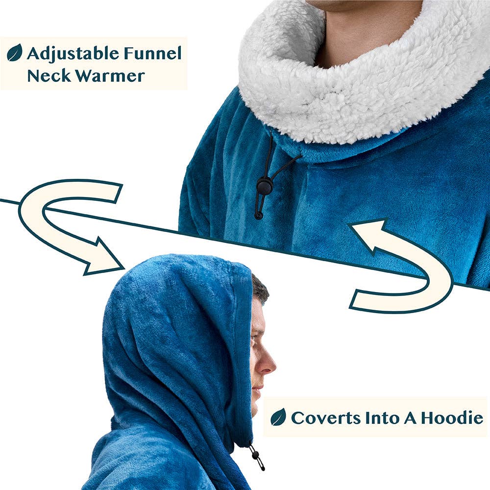 Pavilia - Wholesale Throw Blanket - Neck Warmer Sweatshirt Hoodie Blanket72
