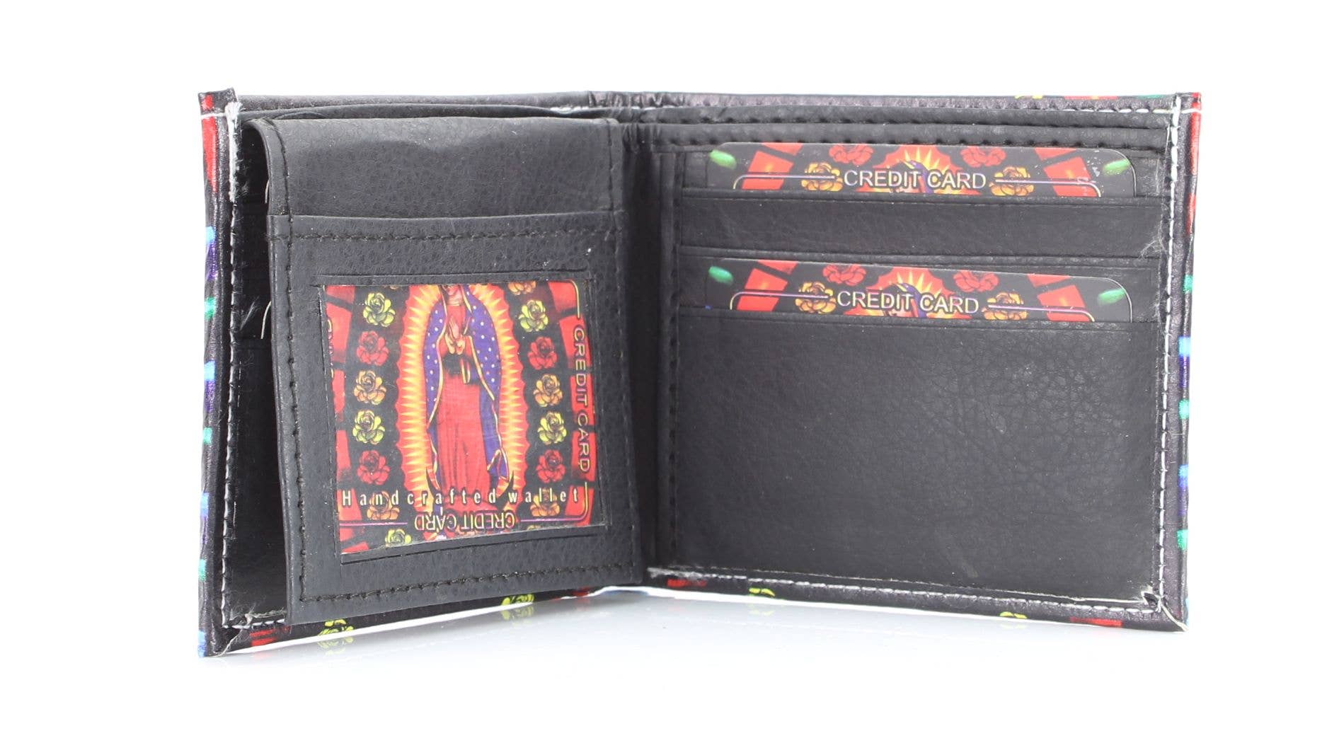 Leather Impressions Inc - Wholesale Wallet - Women's - Lady Guadalupe Roses Vegan Leather Bifold with Gift Box8