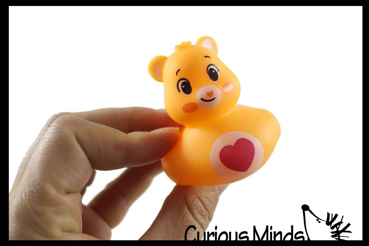 Curious Minds Toys - Wholesale Bath Toy - Baby - 1 Care Bear 2" Rubber Ducks - Rubber Duckies - Cute Novelty 8
