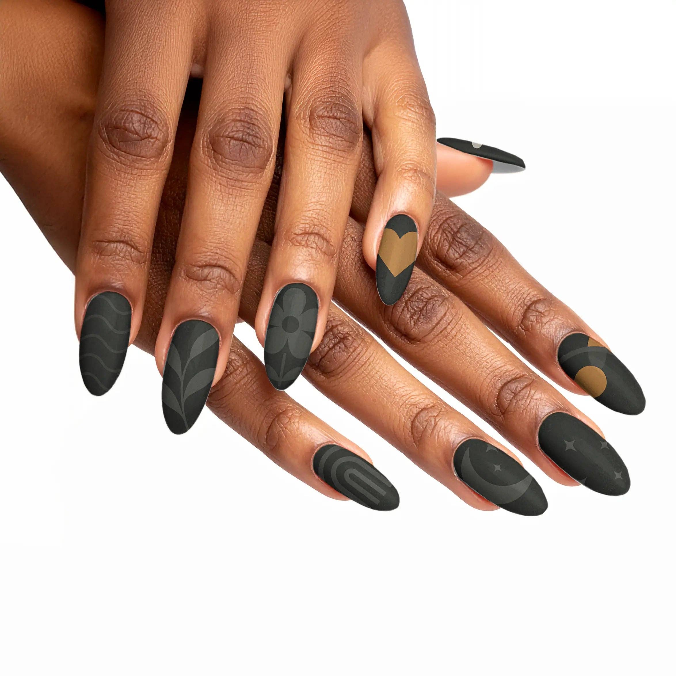 FYNE BODY - Wholesale Press-on/fake nails - Midnight Sunbeam Black Summer Press-On Nails18