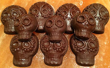 Mexican Sugar Skull - Wholesale Chocolate/Candy Mold - Classic Fiesta Sugar Skull Mold - 6 molds2