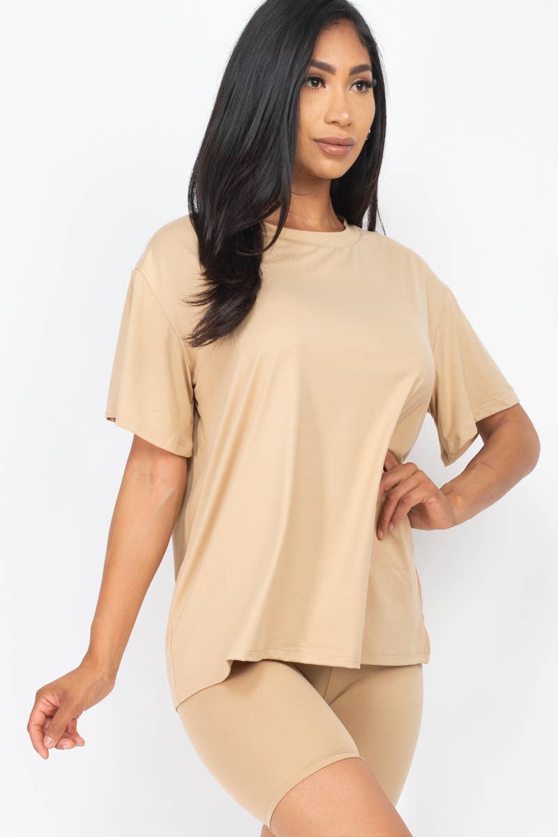 CAPELLA APPAREL - Wholesale Activewear Set - Women's - Loose Fit Top & Bike Shorts Set30