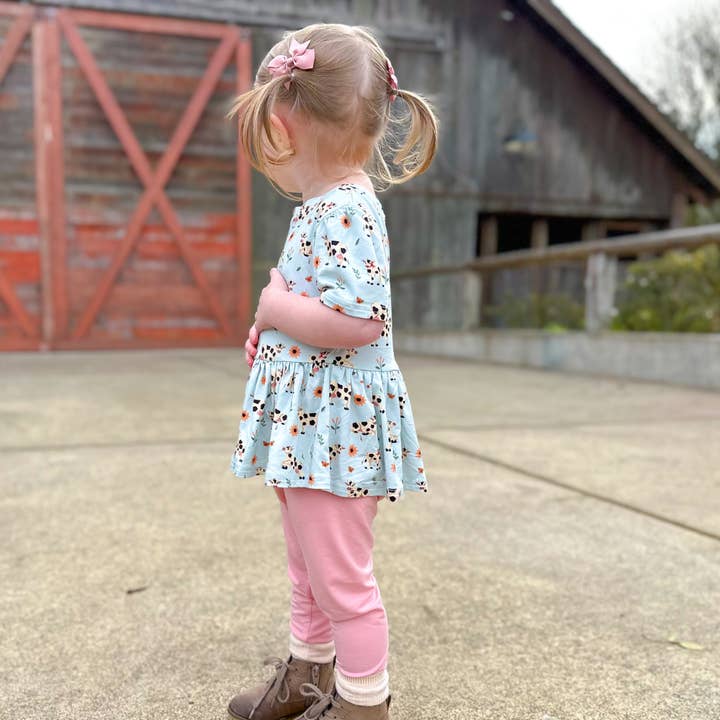 Top Peplum de Manga Curta em Bambu na Moo & You por atacado de Bumblito