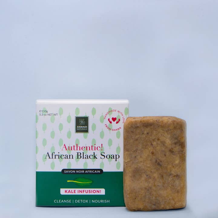 zawadi naturals – sabonete sólido por atacado – Autêntico! Sabonete preto africano com couve1