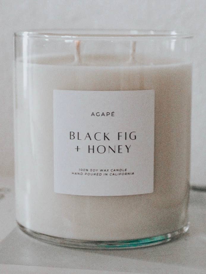 BLACK FIG + HONEY CANDLE 22 oz for wholesale by Agapé Candles