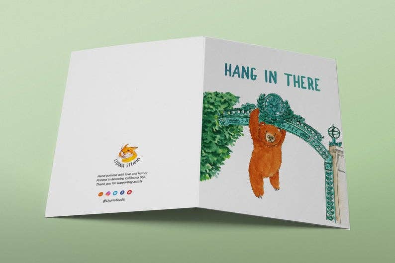 Liyana Studio – wholesale Encouragement card – Hang In Bear2
