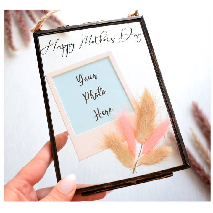 Happy Mothers Day Pink Bunny Tail Floating Frame. Mum Gift for wholesale by Amaya Rose Ltd.