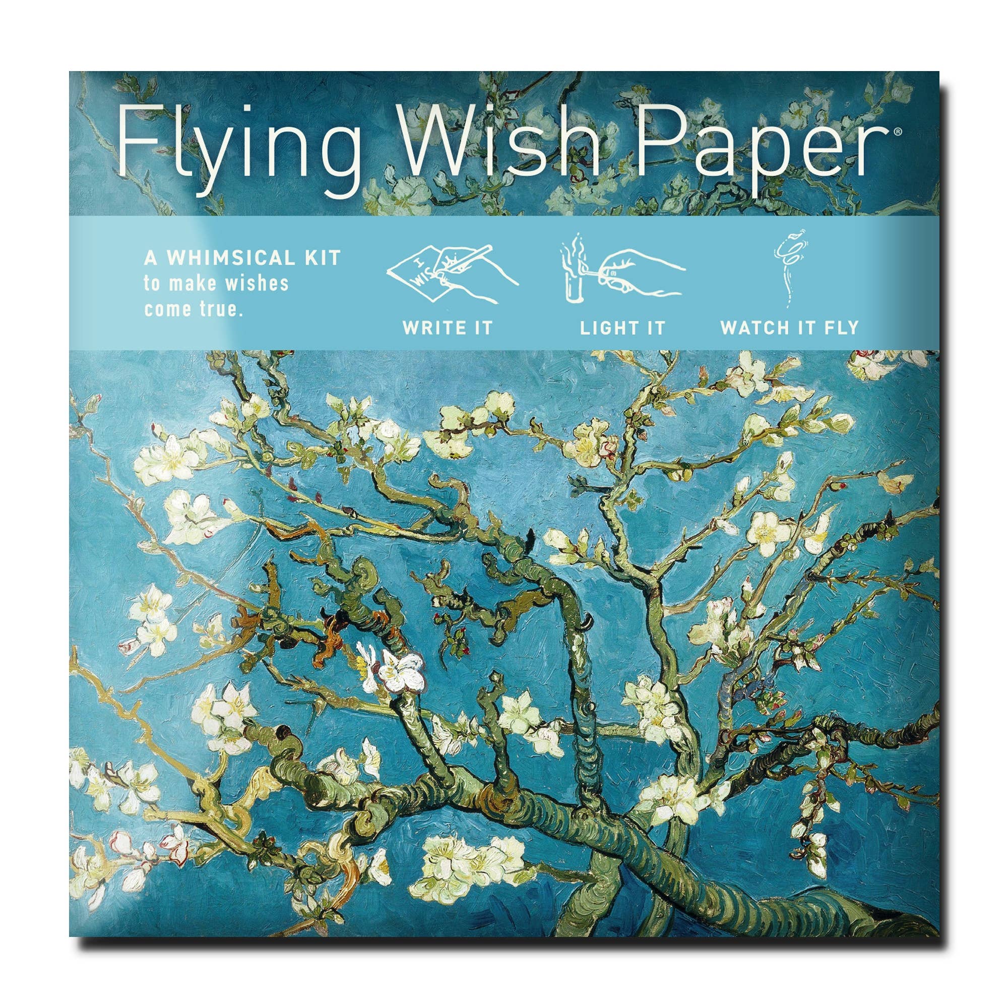 FLYING WISH PAPER ® - Wholesale Love Card - ALMOND BLOSSOMS / Mini Kit / 15 WISH PAPER™ + Accessories