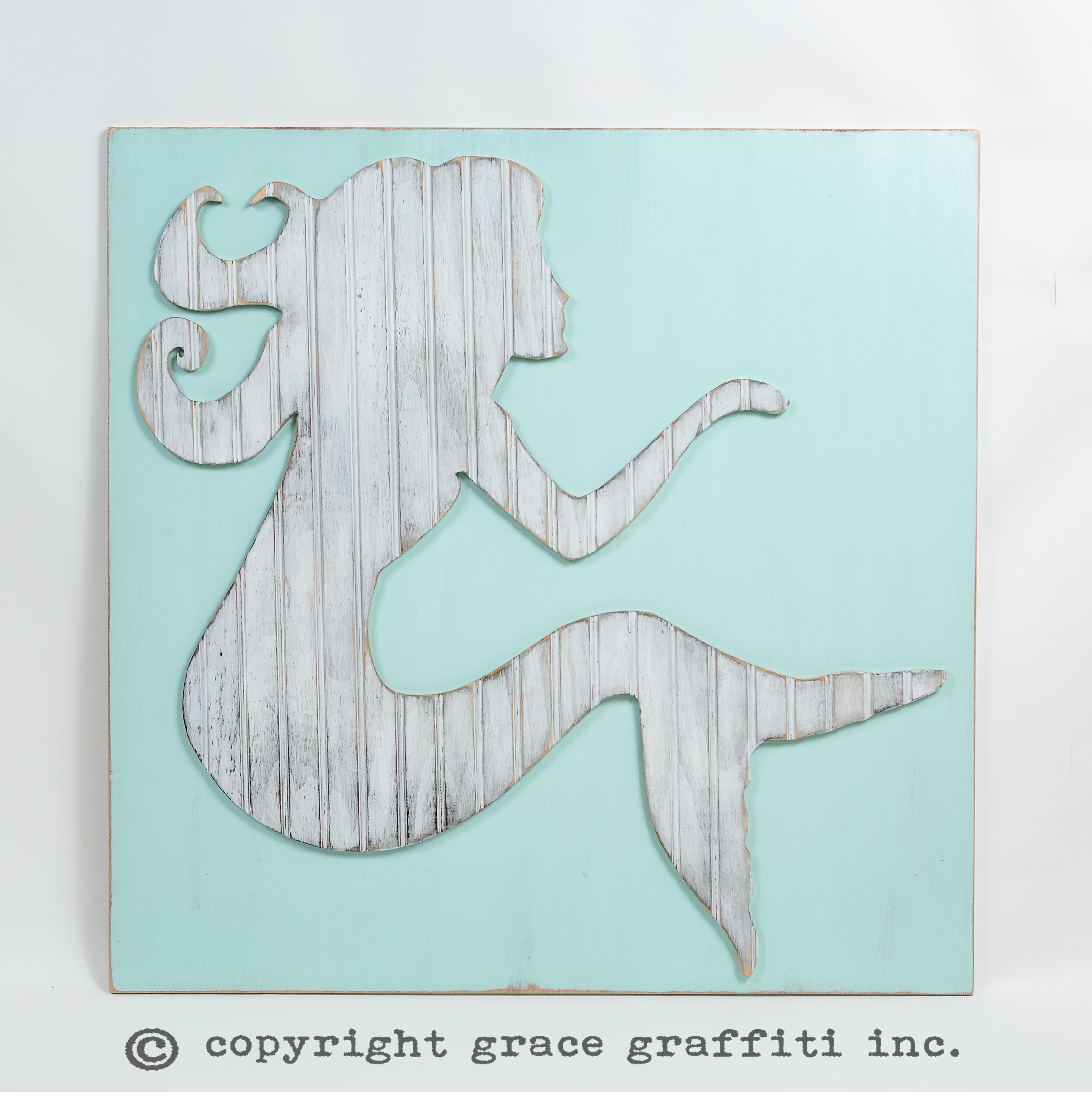 Grace Graffiti - Vente Art mural en bois - Décoration murale en bois de sirène3