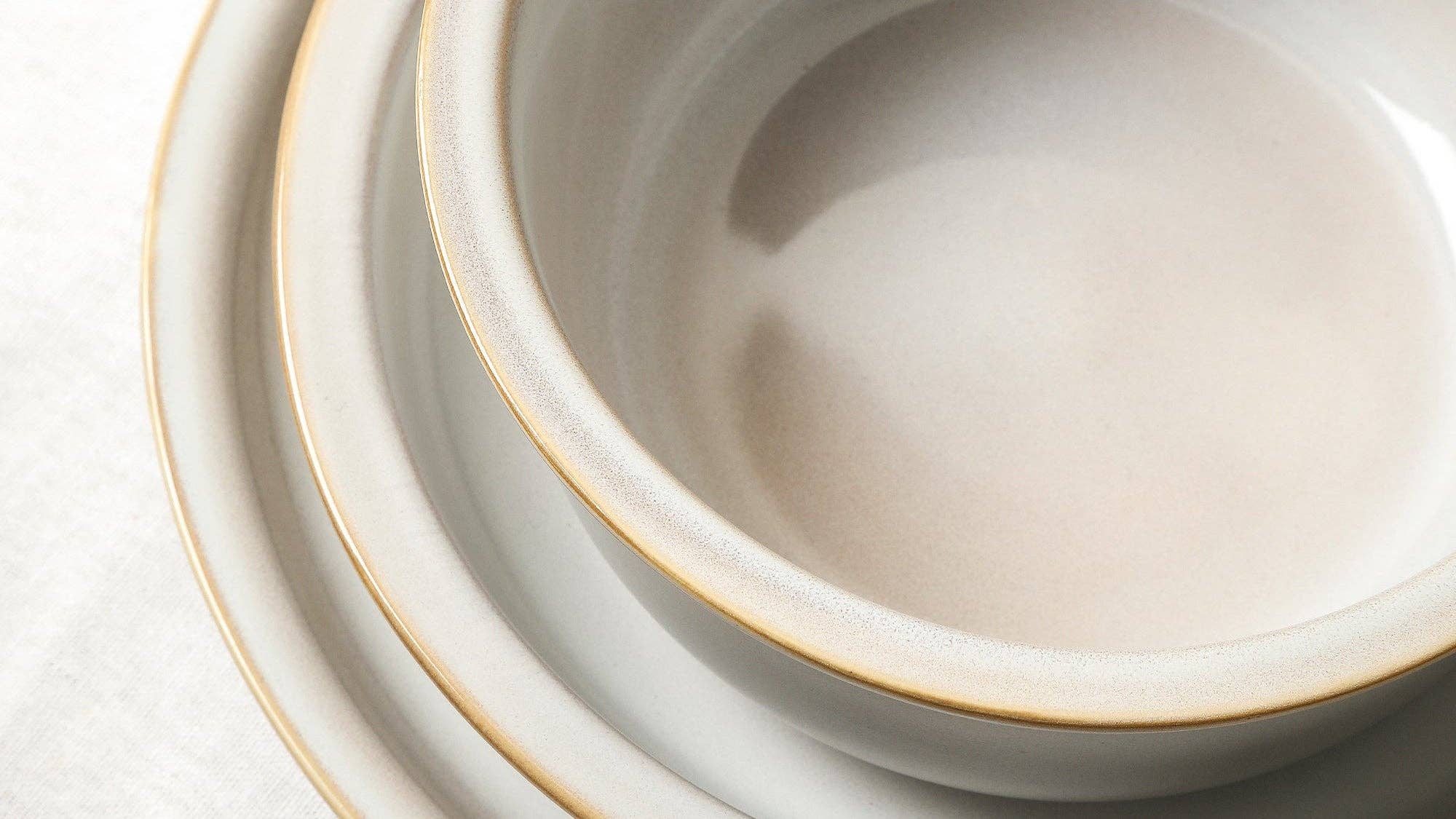 Slate Stoneware Dinnerware Set - White for wholesale on Faire3