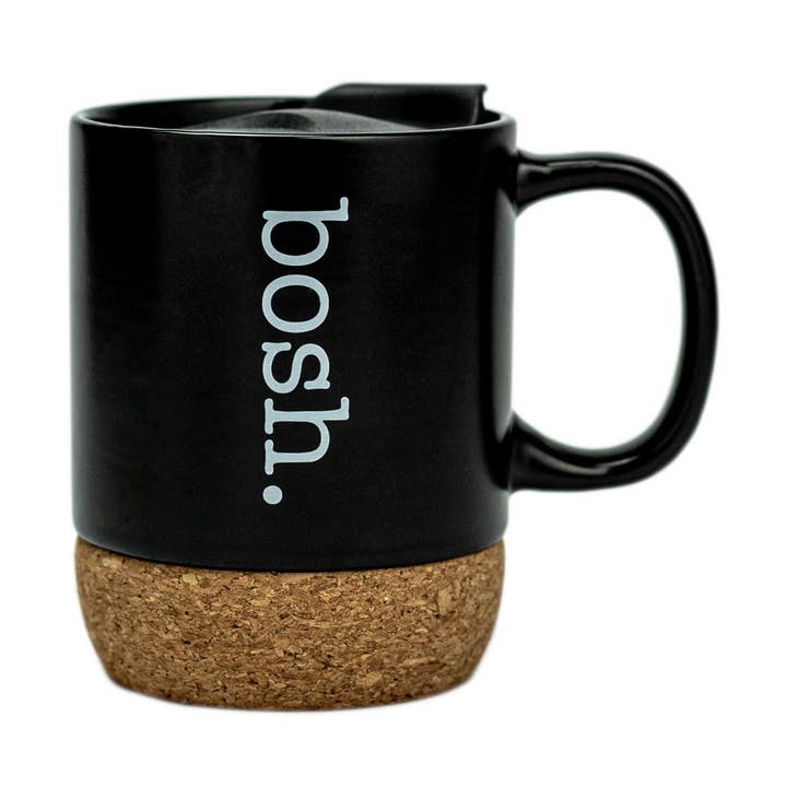 Black Cork Bosh Travel Mug for wholesale by Bosh Bottles