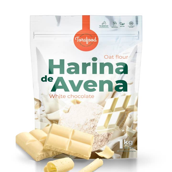 HARINA DE AVENA SABOR CHOCO BLANCO 1KG - TORAFOOD para venta al por mayor de Torafood