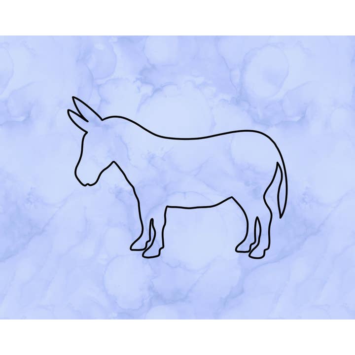 Donkey Outline Decal (2") for wholesale by Sticking with You