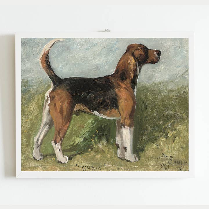 A Beagle Named Tomboy Antique Art Print for wholesale by Sea to Skye