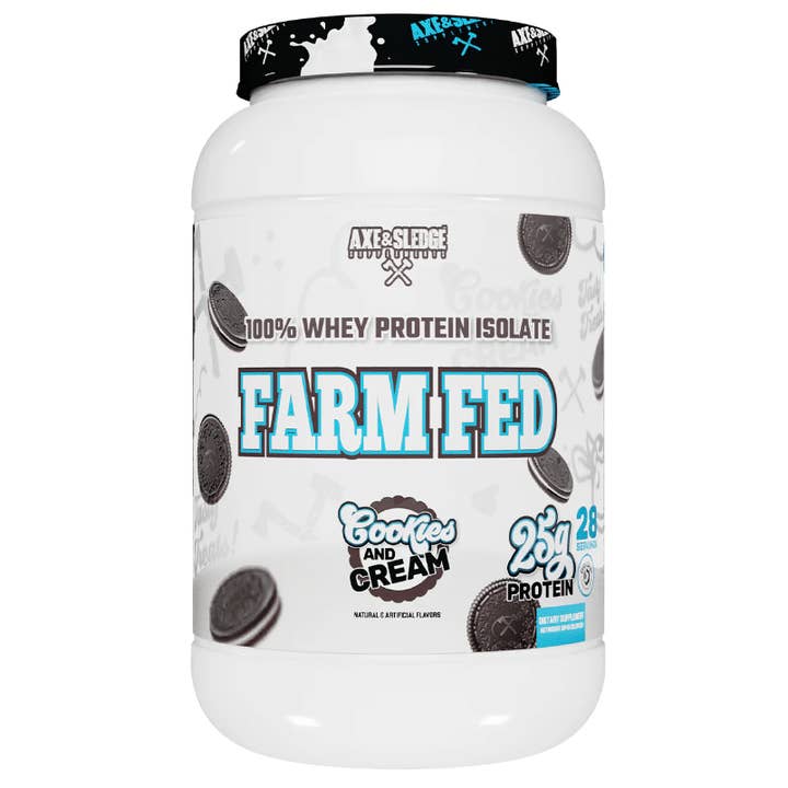 L&F Universal Goods - Wholesale Protein/Superfood Powder - Axe & Sledge Farm Fed Whey Isolate Protein - Cookies & Cream