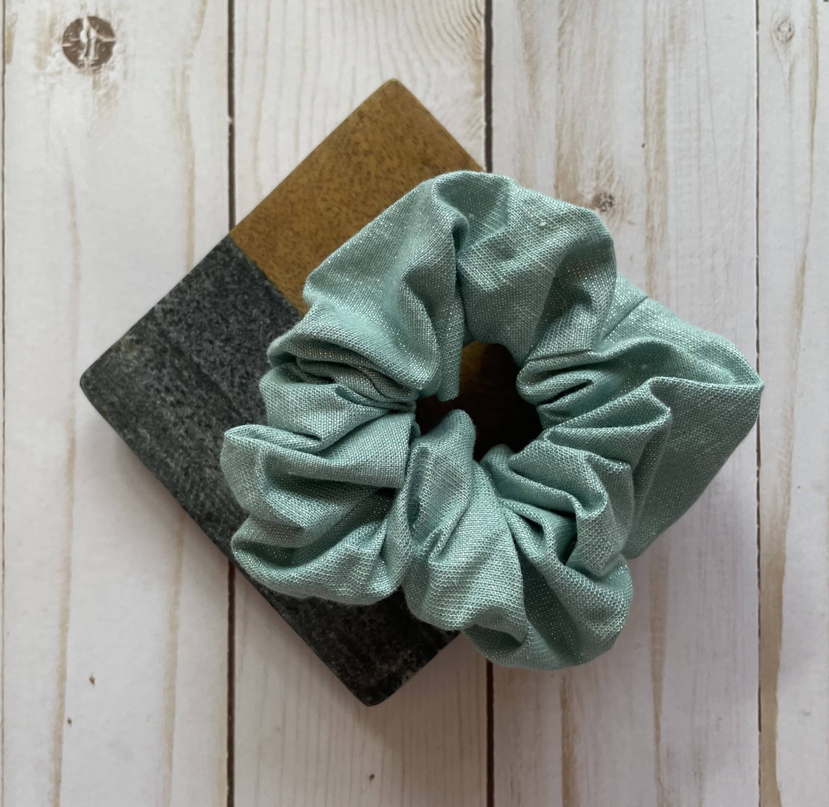QuietJoy – wholesale Scrunchie - Women’s – Teal Shimmer Handmade Scrunchie