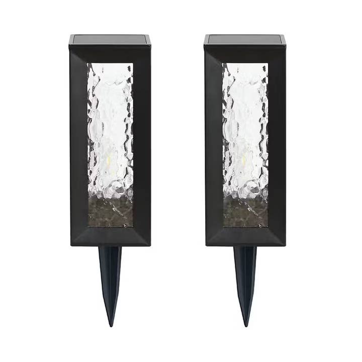 OutdoorSolarOutlet - Wholesale Outdoor/Lawn Light - Berkley Jensen 50 Lumen Solar LED Lanterns,Warm White & Candle Flickering-2 Pack