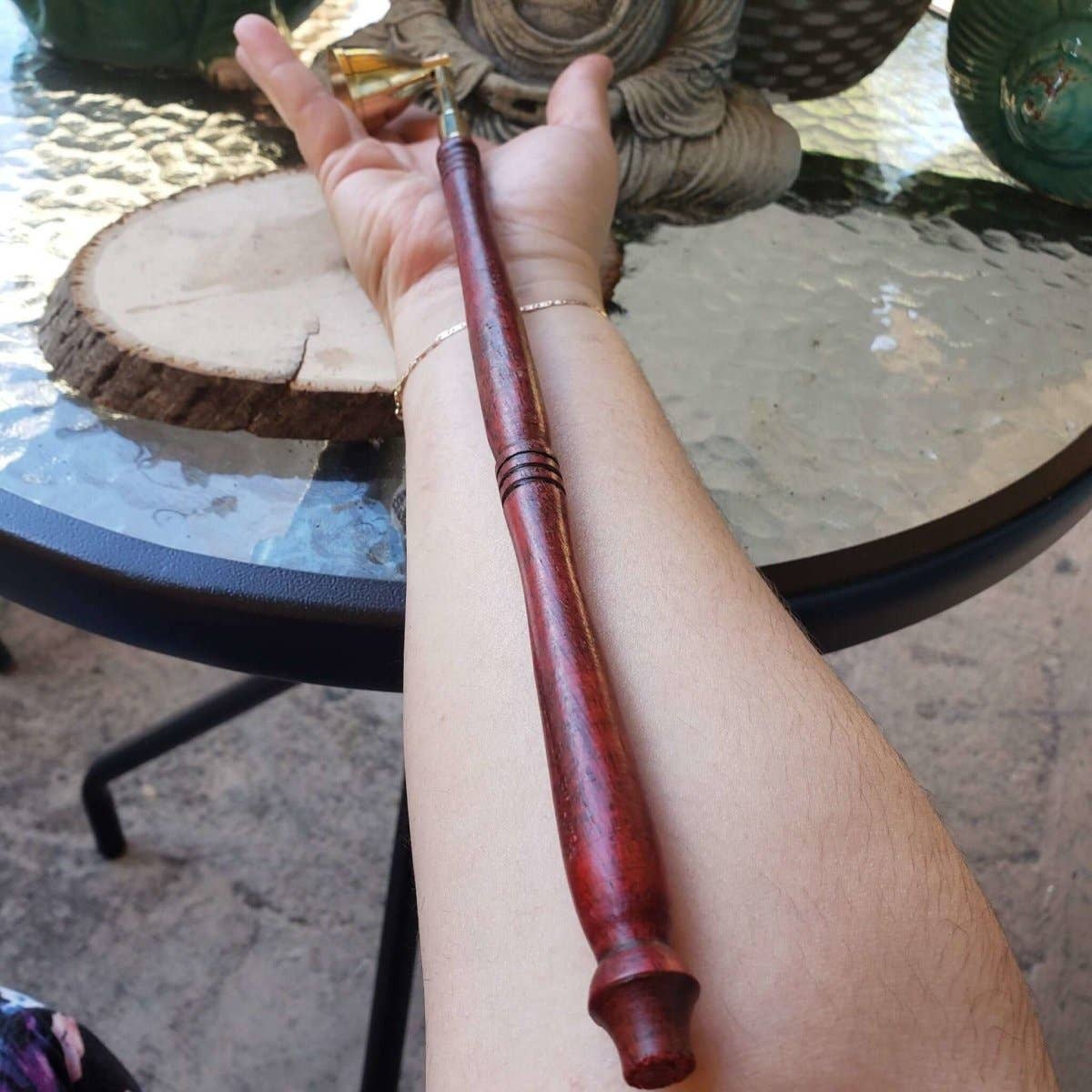 My Magic Place Shop - Wholesale Candle Snuffer - Wood and Brass Candle Snuffer Boho Decor  Vintage4