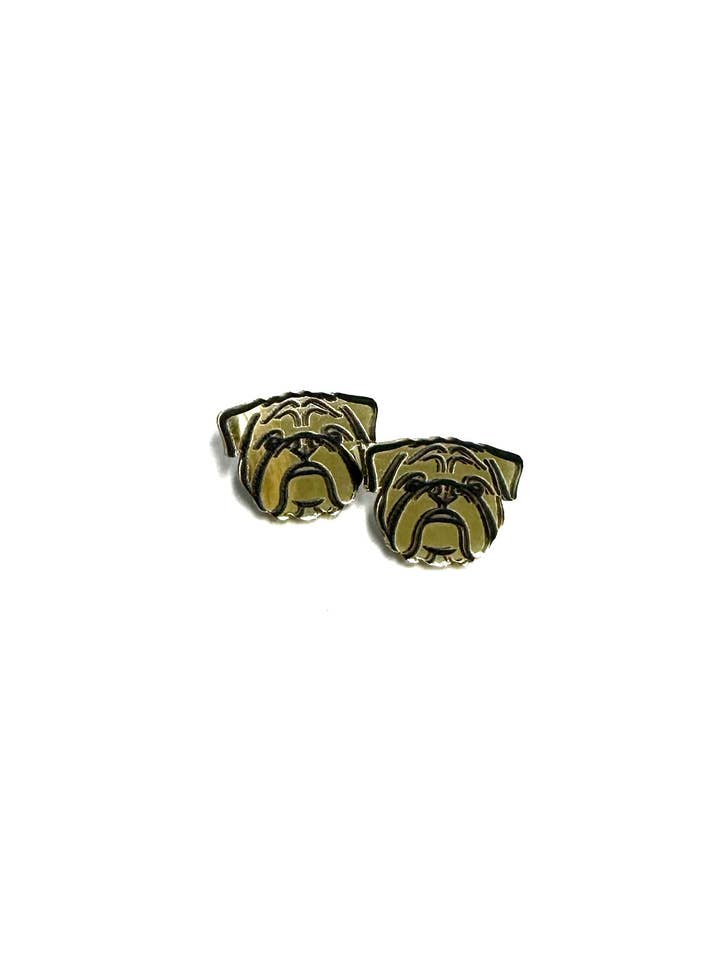 Pendientes de resina para bulldog para venta al por mayor de Betsy Pittard Design LLC