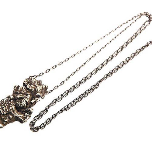 Bark Necklace - Sterling Silver with Patina for wholesale by Brooklyn Heavy Metal