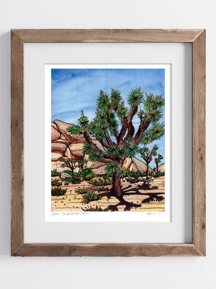 Parc national de Joshua Tree, Californie - Impression encadrée - Papier mat d'archives - Titré et signé à la main pour la vente par Heidi Garner Studio