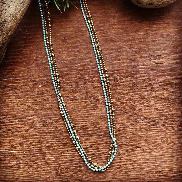 32" Triple Chain Necklace for wholesale by Santore Jewelry Company