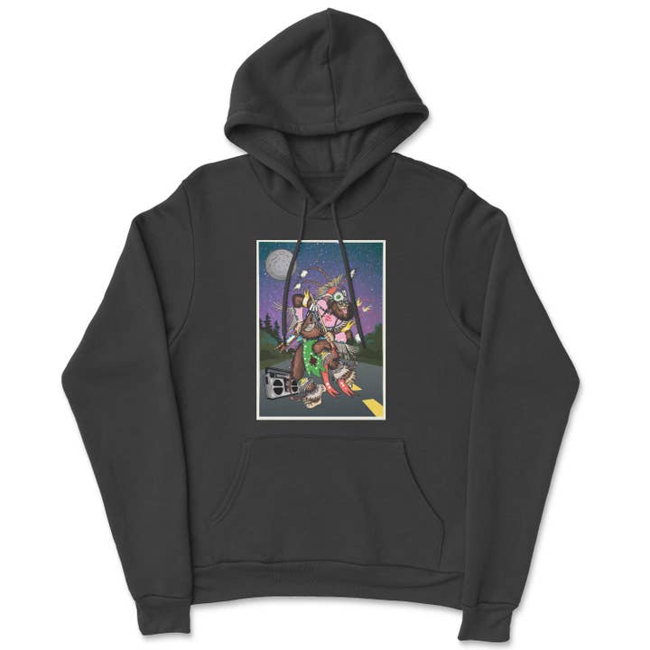 Makade Negro Sudadera con capucha Pow Wow Sabe de venta al por mayor en Faire