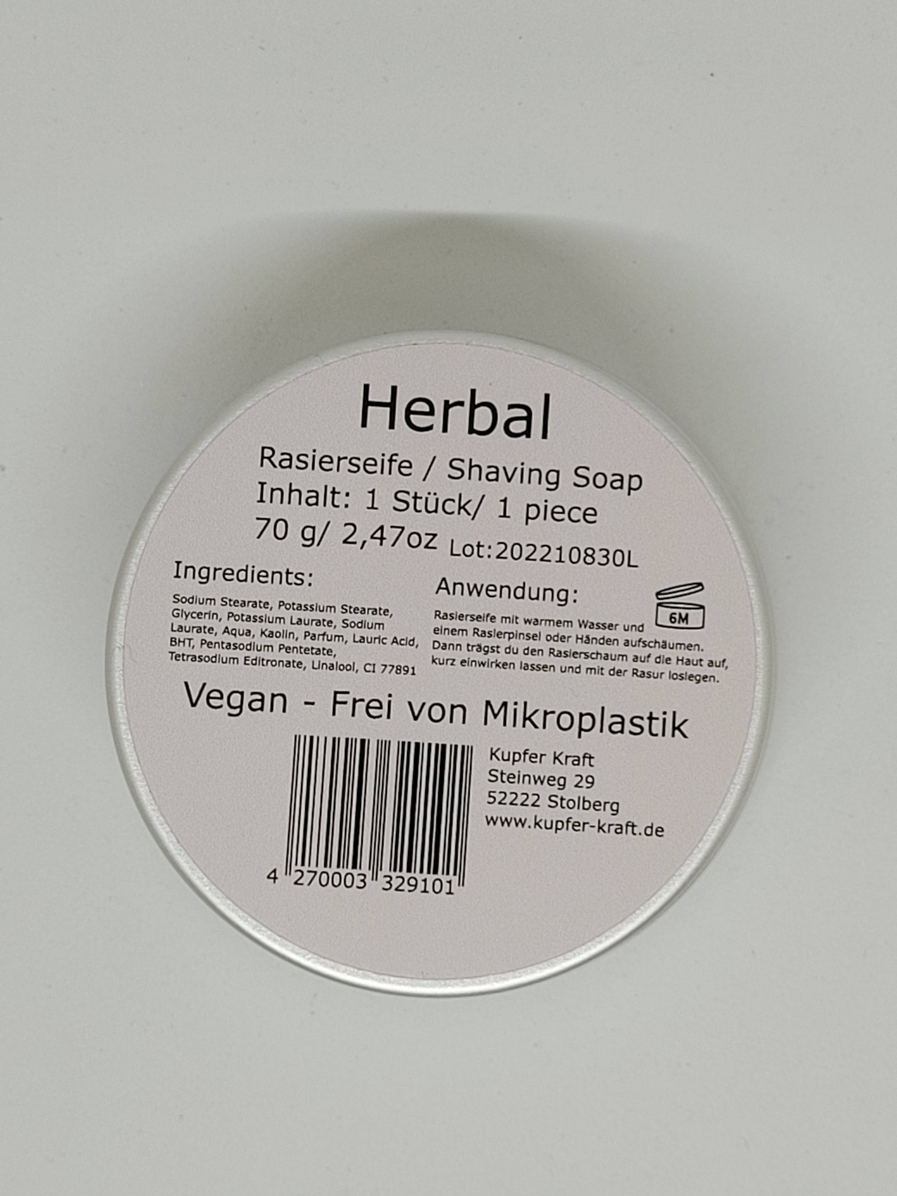 Hans Baier Exklusive - Wholesale Shave Soap - Men's - Shaving Soap Copper Power HERBAL2