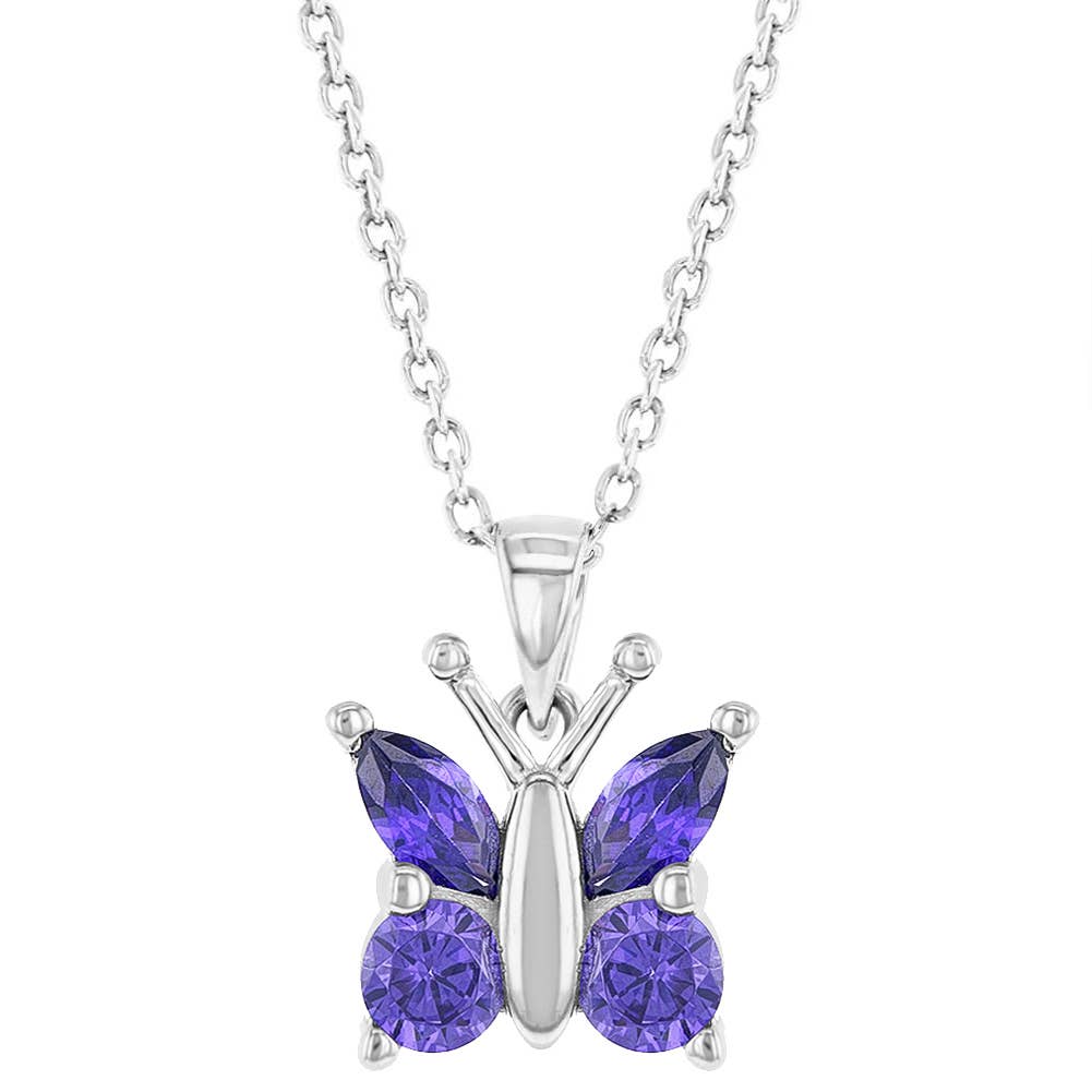 In Season Jewelry – wholesale Jewellery set – CZ Butterfly Girls Jewelry Set -Sterling Silver3