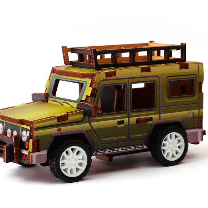 Graine Créative - Wholesale Wood Toy - Kids - 3D WOOD MODEL JEEP VEHICLE5