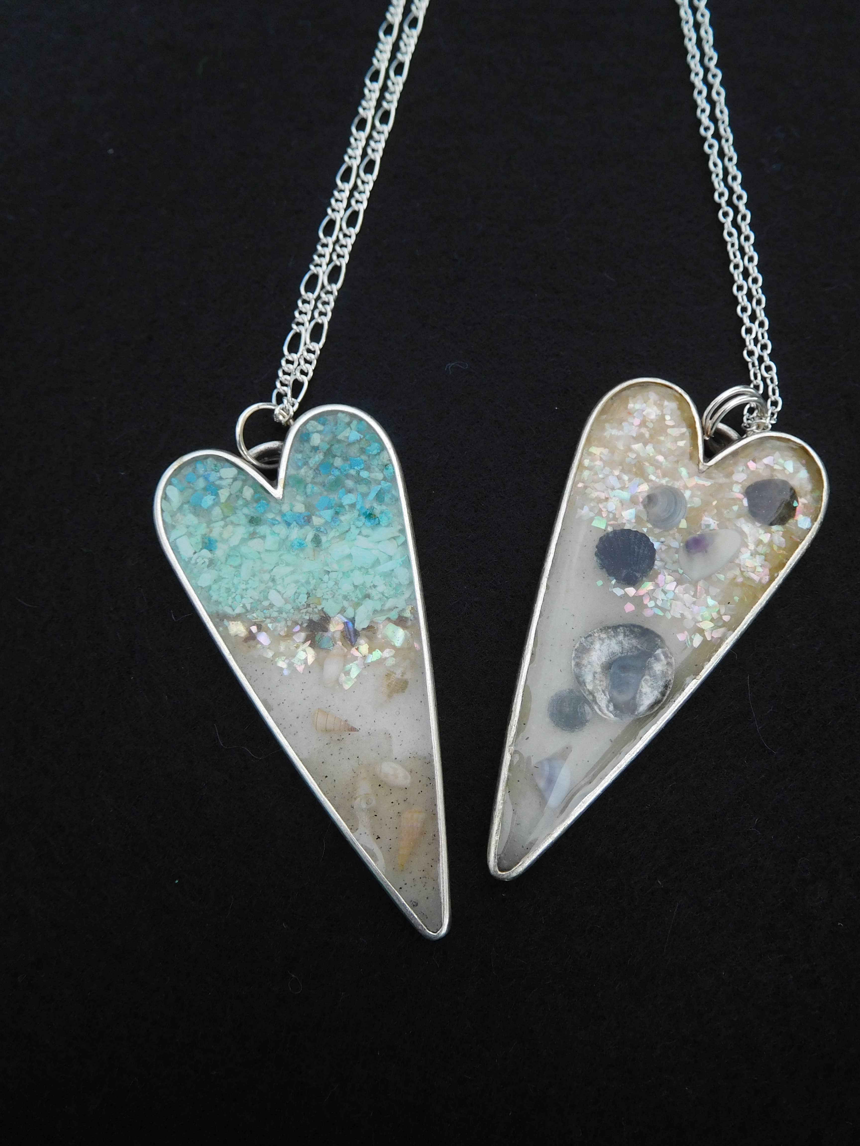 Art & Soul 30a - Wholesale Pendant/Charm Necklace - XL Heart Pendant Necklace Custom Beach, Shells or City1