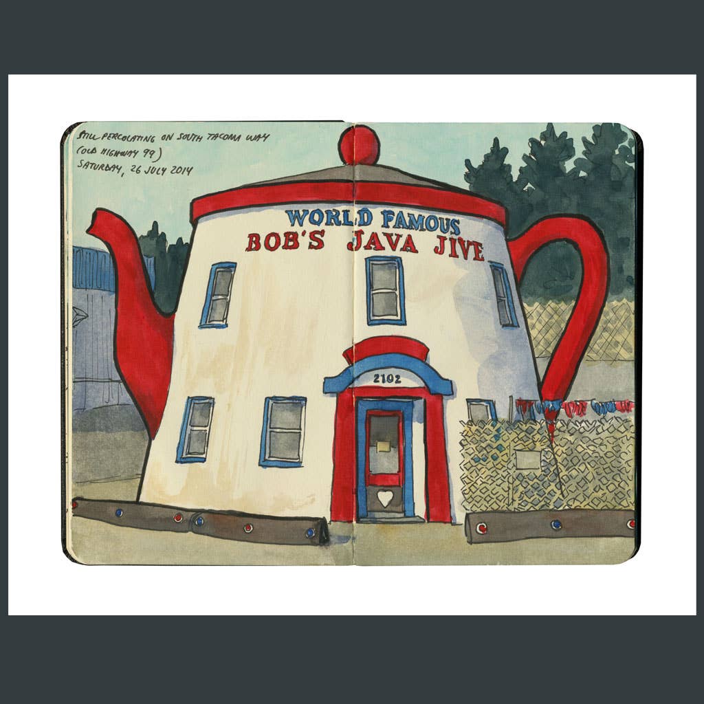 Anagram Press - Wholesale Art Print - Bob's Java Jive Sketch Print1
