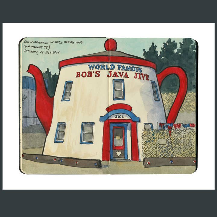 Anagram Press - Wholesale Art Print - Bob's Java Jive Sketch Print1