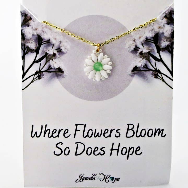 Jewels For Hope - Wholesale Pendant/Charm Necklace - Daisy Flower Necklace, Spring Pendant, Floral Jewelry5