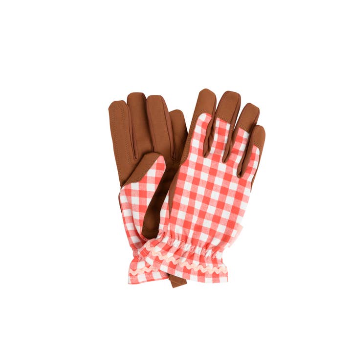 NEW Colour Collection Gloves - Red Check for wholesale by Burgon and Ball