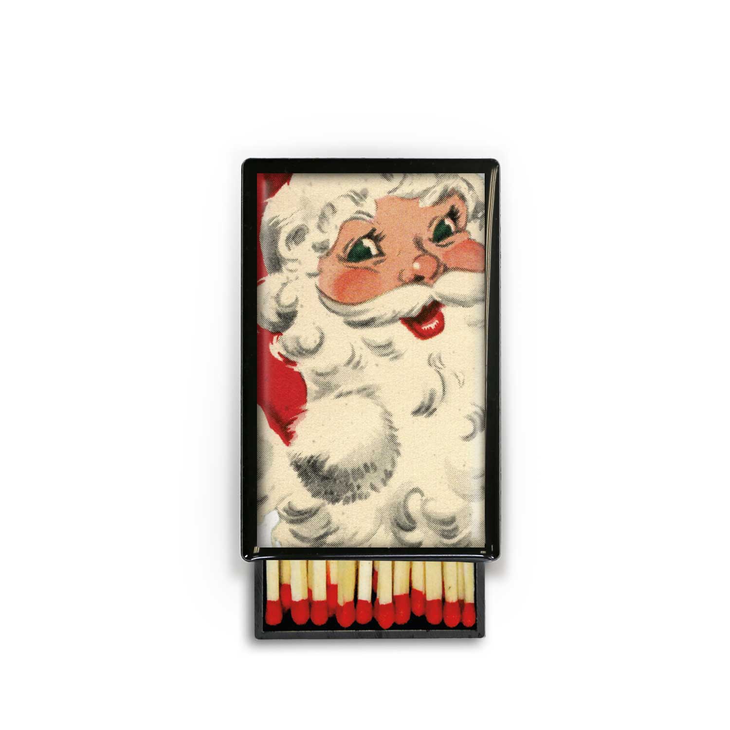 Lucy Lu Designs - Wholesale Matches - Retro Santa Christmas Holiday Whimsical Fun  Cute Slide Box0