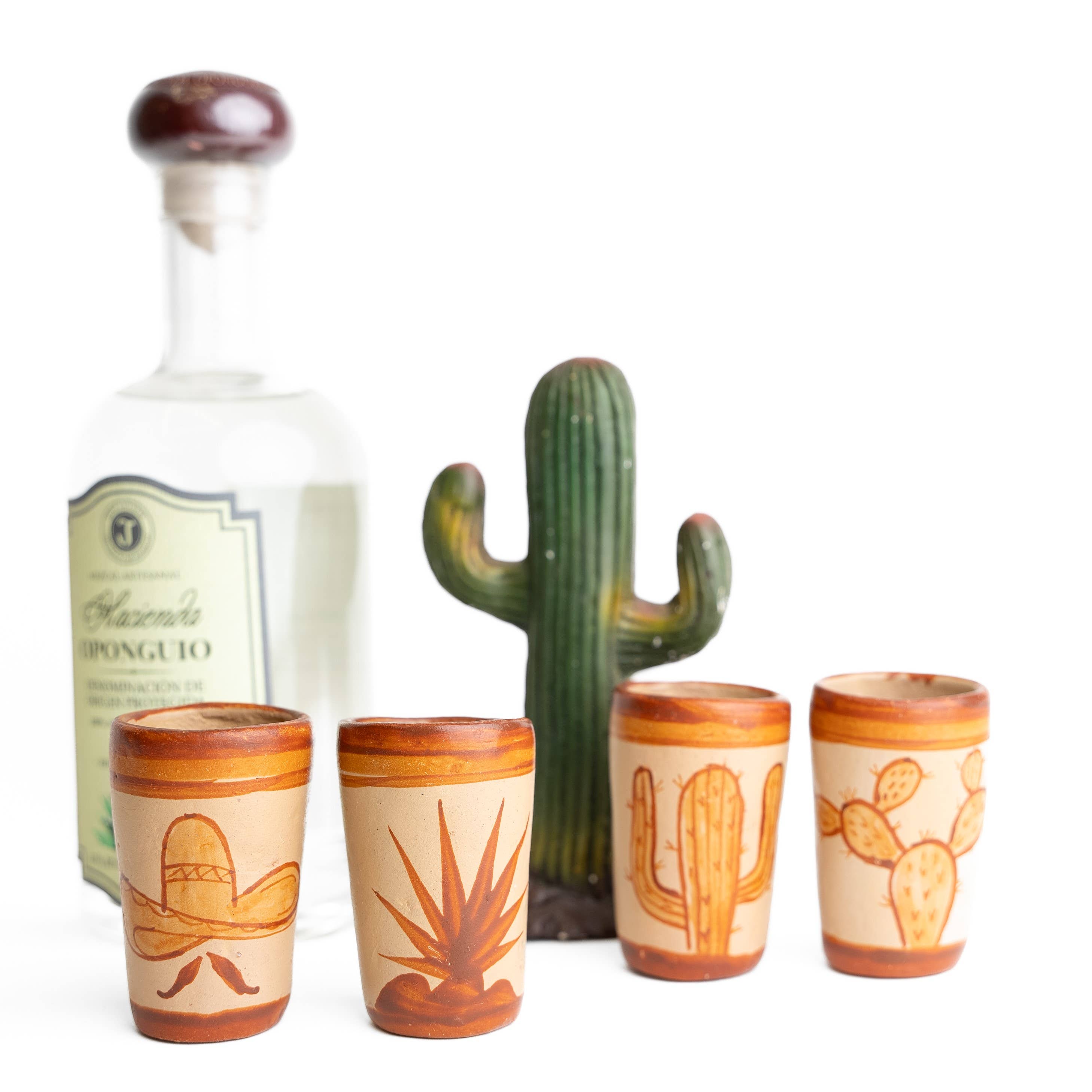 MEXTEQUIL - Wholesale Shot Glass - MEXTEQUIL Terracotta Tequila Shot Glasses - Set of 4 - Icons4