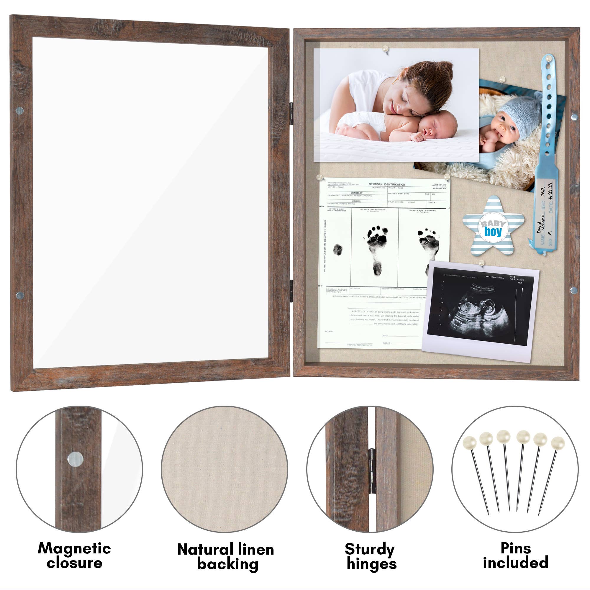 Americanflat - Wholesale Picture Frame - Americanflat Front Loading Shadow Box Frame for Keepsakes19