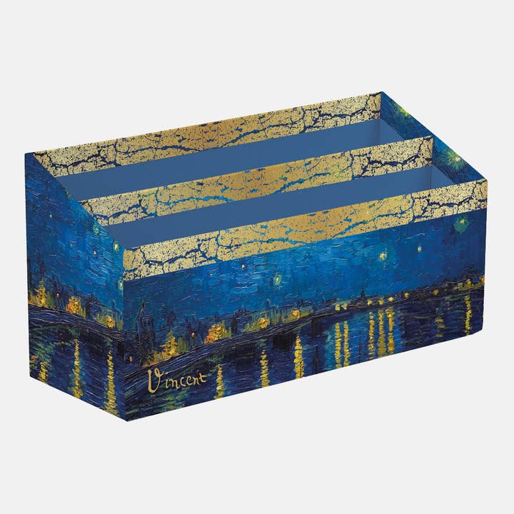 The Gifted Stationery Company - Wholesale Desk Organizer - Desk Organiser (4pcs) - Van Gogh - Starry Nights2