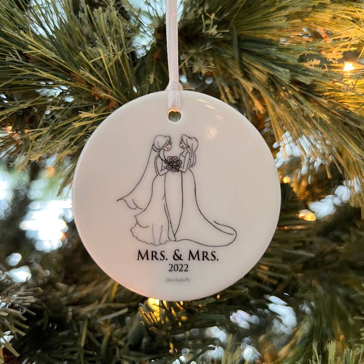 philoSophie's Stationery & Gifts - Wholesale Ornamentset - 2025 Bruiloft Ontwerp Kerstornamenten/6 van elk Getrouwd3