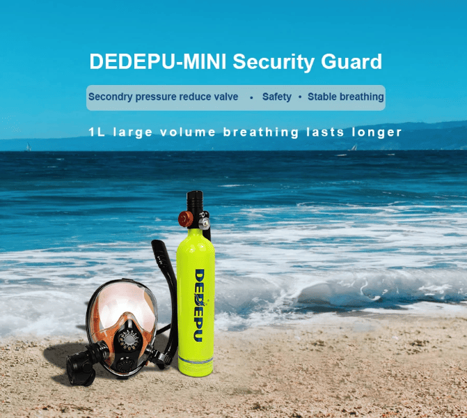 Hard Rock Health Stores - Wholesale Sporting Accessories - 2L Single-bottle respirator diving equipment.  Constant pressure 2 Mpa breathing 25-30Minutes snorkel mask snorkeling tube protective back bag, diving gas cylinder, scuba diving, adult men and women2