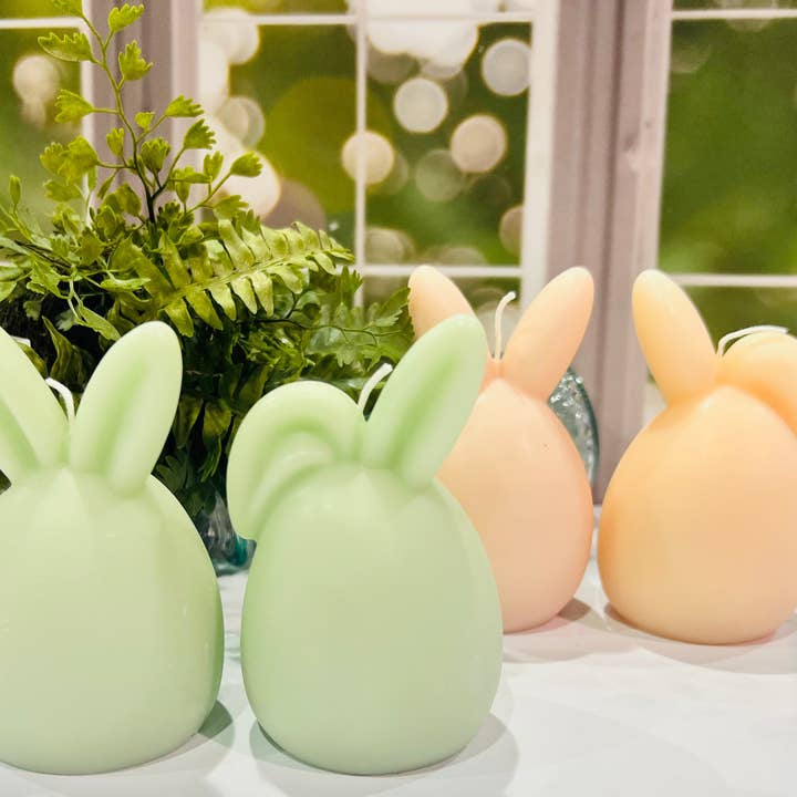 Easter Bunny Candles for wholesale by 1111 Elm Candle & Soap Shoppe
